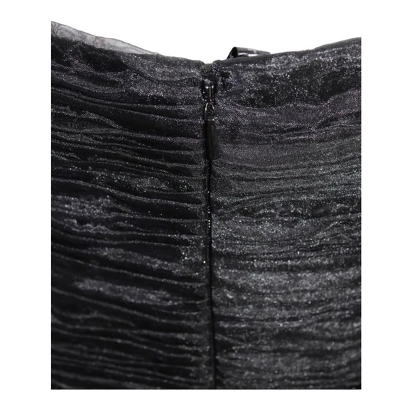 NWT SHERRI HILL Black Strapless Embellished Ruffle Mini Dress Size 8 Prom Dress - Picture 5 of 9